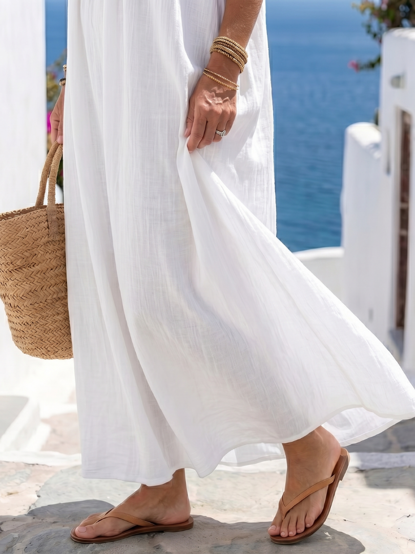 Aurora | Women’s Cami Maxi Dress | Spaghetti Strap Loose Fit Island Travel Dress-Women Dress-Pick NewYork