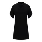 Autumn | Women’s Mini Dress | High Neck Draped Sleeve Occasion Wear-Women Dress-Pick NewYork