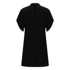 Autumn | Women’s Mini Dress | High Neck Draped Sleeve Occasion Wear-Women Dress-Pick NewYork