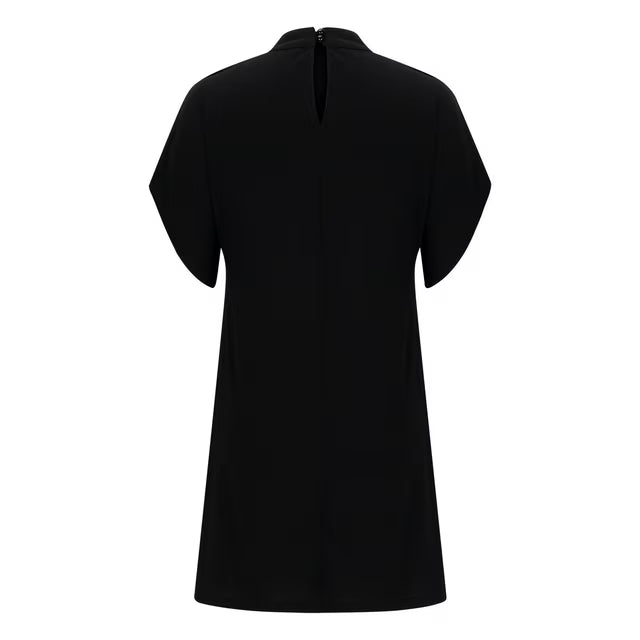 Autumn | Women’s Mini Dress | High Neck Draped Sleeve Occasion Wear-Women Dress-Pick NewYork
