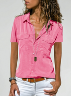 Avery | Women's Button Up Shirt | Short Sleeve-Women Shirt-Pick NewYork