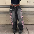 Avery | Women's Wide-Leg Jeans | Totem Print-PNY