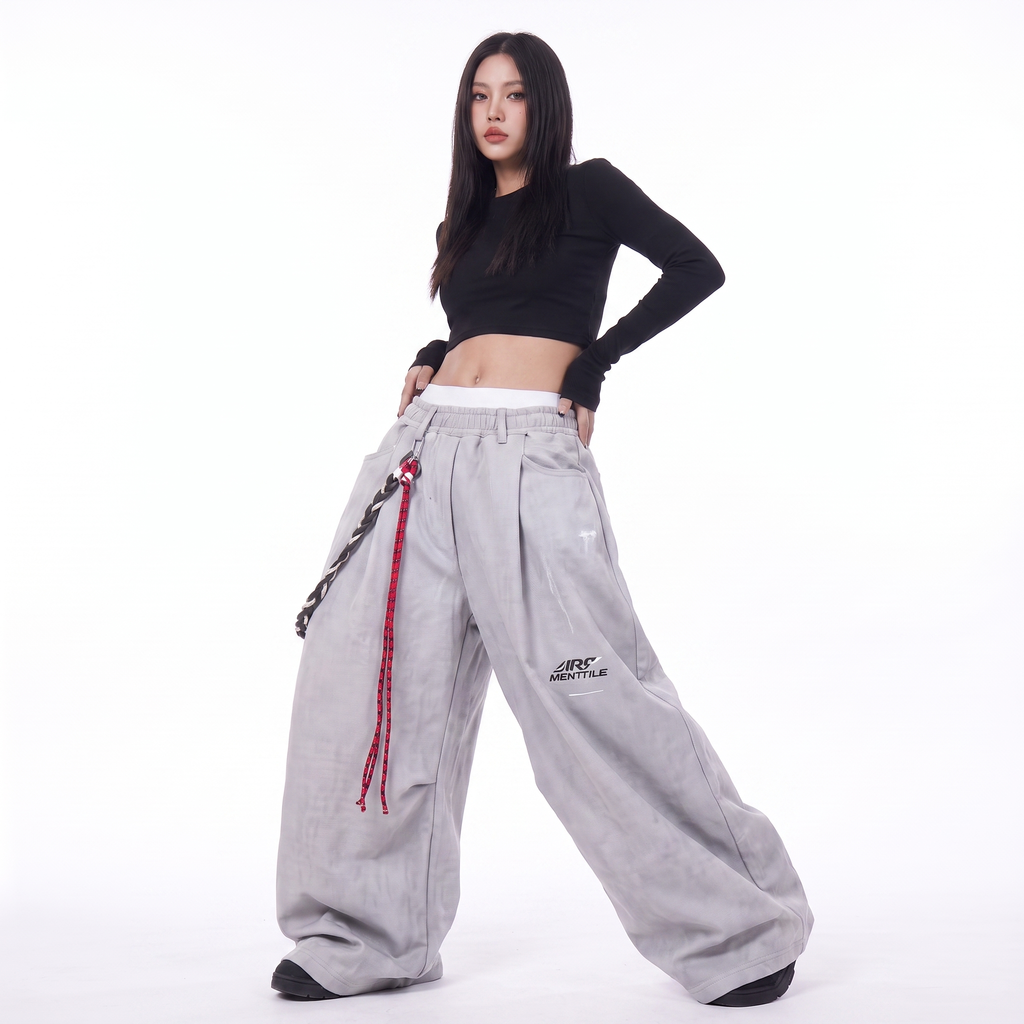 Avy | Women's Wide-Leg Sweatpants | Elastic Waist-PNY
