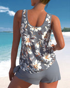 Violet | Women's Tankini Set | Swim Shorts Beachwear-Women Swimsuit-Pick NewYork
