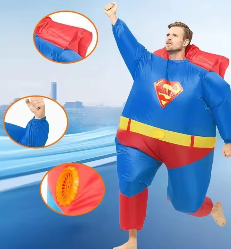 Bennett | Adult Inflatable Hero Costume | Fan Inflated Jumpsuit Fancy Dress Wear-Costume Set-Pick NewYork