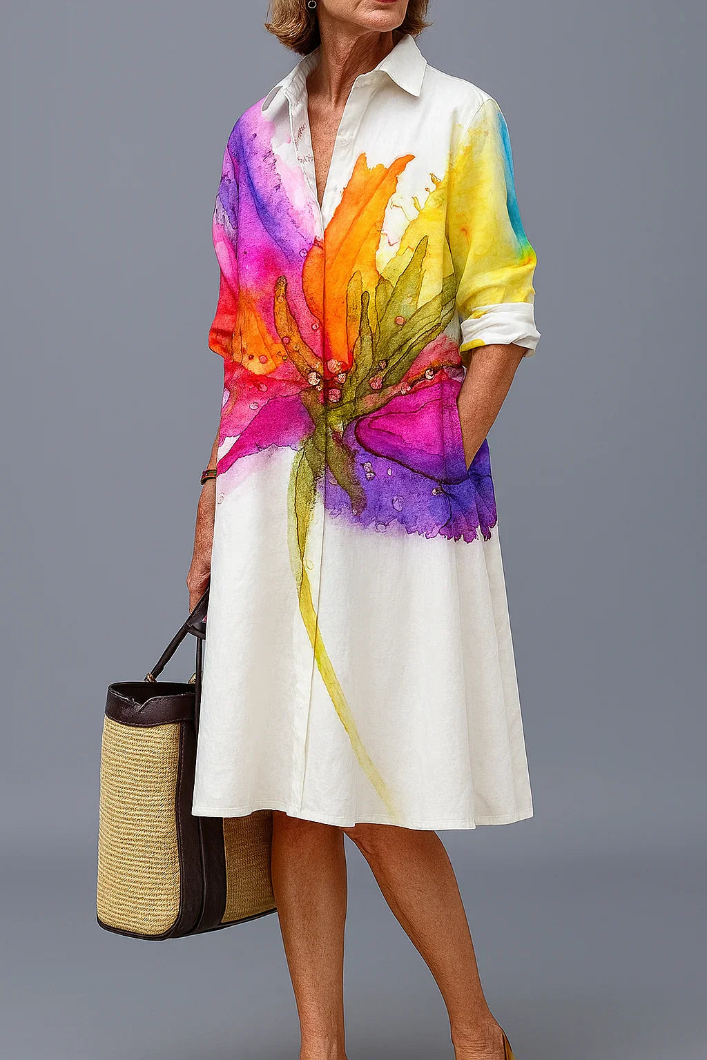 Emilia | Women's Shirt Dress | Button Front-Women Dress-Pick NewYork