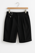 Brady | Men’s Tailored Shorts | Belted Waist Pleated Front Casual Wear-Men Shorts-Pick NewYork