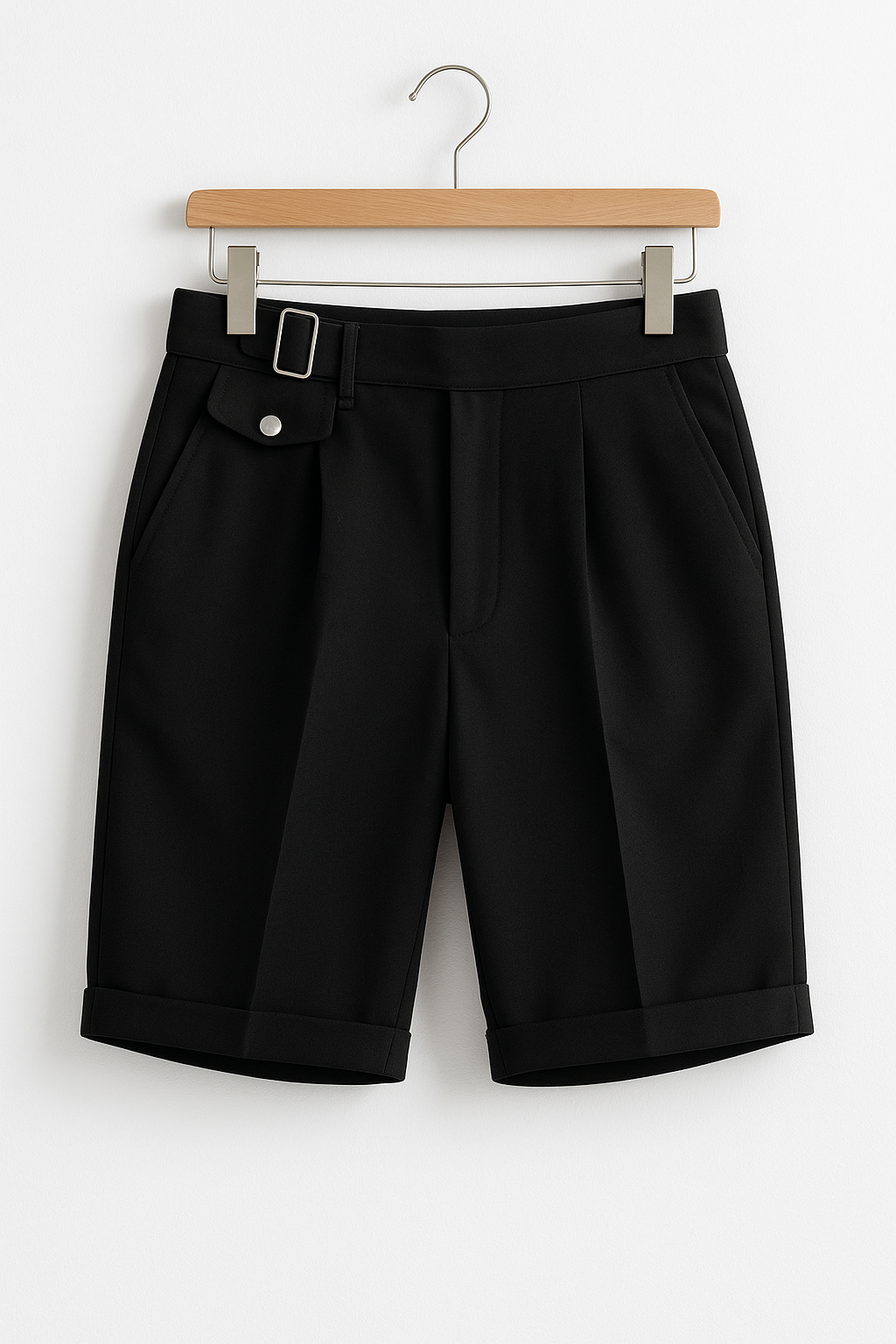 Brady | Men’s Tailored Shorts | Belted Waist Pleated Front Casual Wear-Men Shorts-Pick NewYork