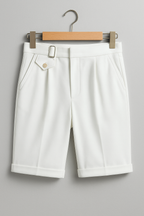 Brady | Men’s Tailored Shorts | Belted Waist Pleated Front Casual Wear-Men Shorts-Pick NewYork