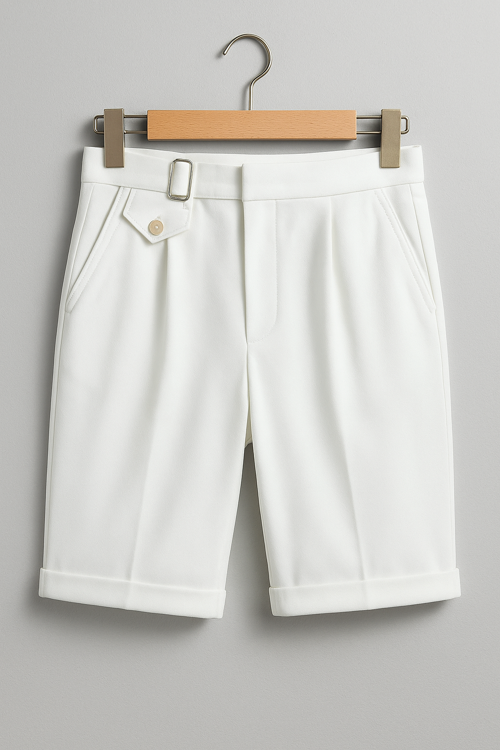 Brady | Men’s Tailored Shorts | Belted Waist Pleated Front Casual Wear-Men Shorts-Pick NewYork