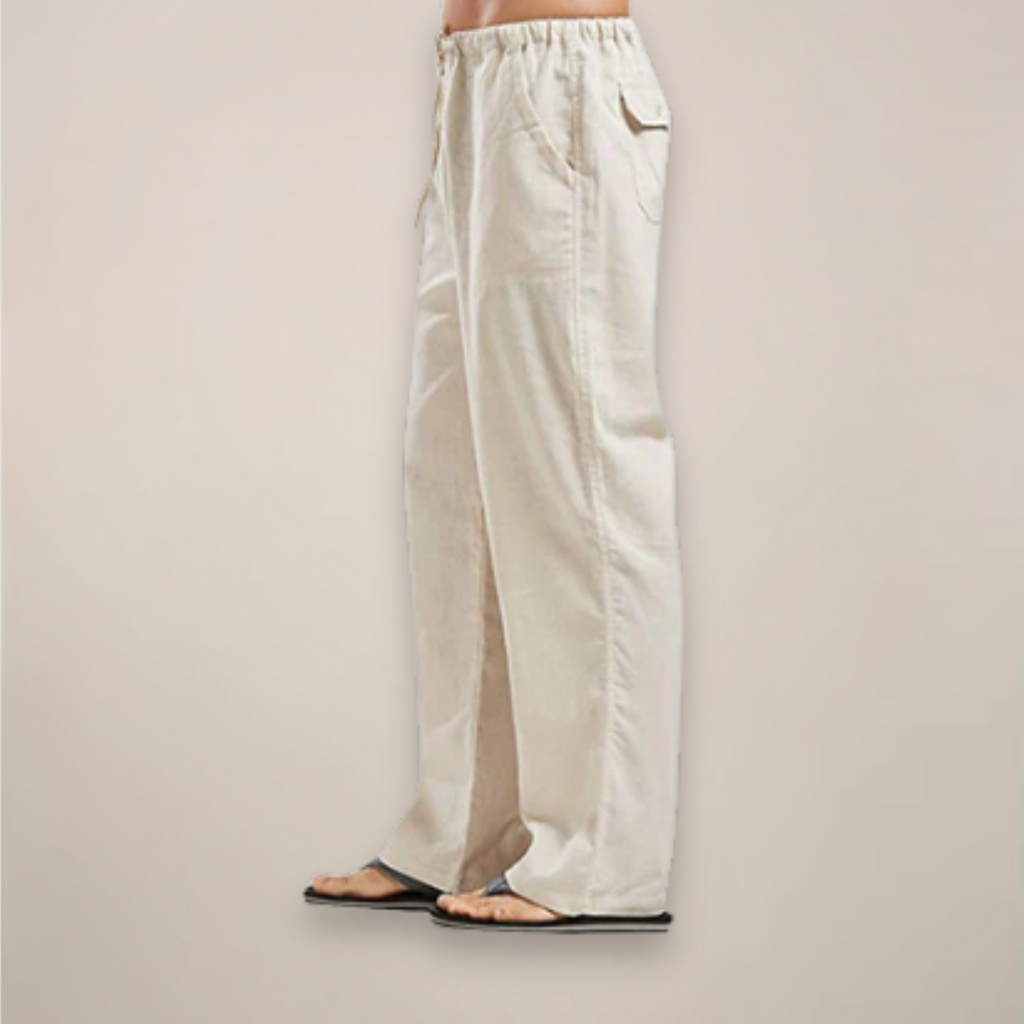 Brooks | Men’s Drawstring Casual Pants | Straight Leg Side Pockets Everyday Wear-Men Pants-Pick NewYork