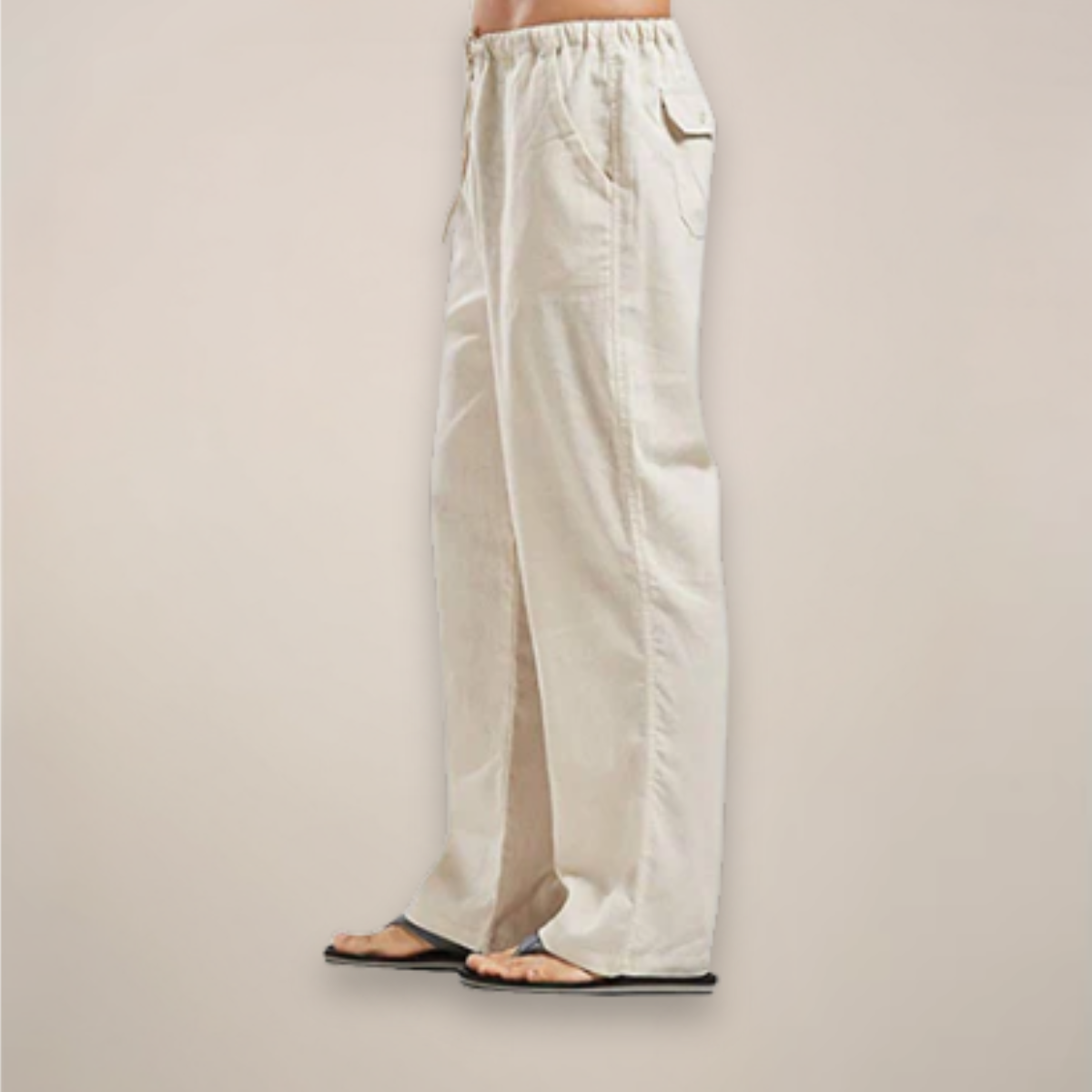 Brooks | Men’s Drawstring Casual Pants | Straight Leg Side Pockets Everyday Wear-Men Pants-Pick NewYork
