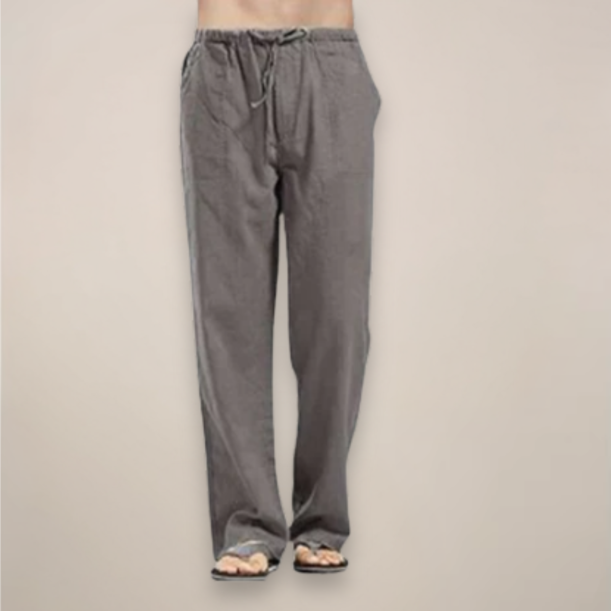 Brooks | Men’s Drawstring Casual Pants | Straight Leg Side Pockets Everyday Wear-Men Pants-Pick NewYork