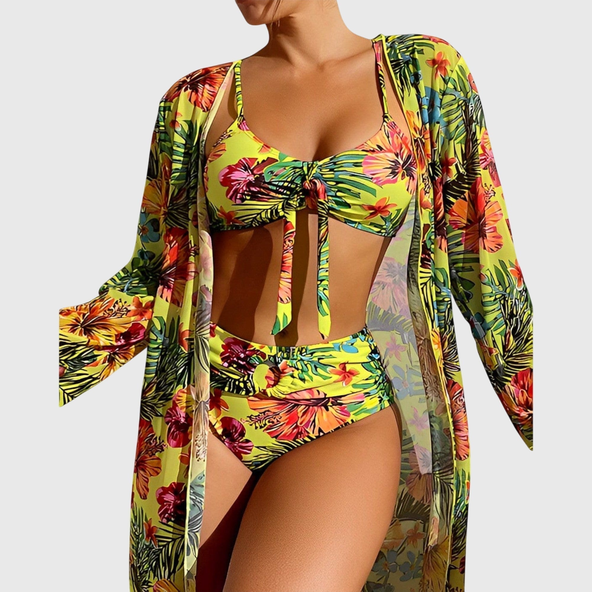 Amelia | Women's Tropical Bikini Set | Three Piece Swimwear-Women Swimsuit-Pick NewYork