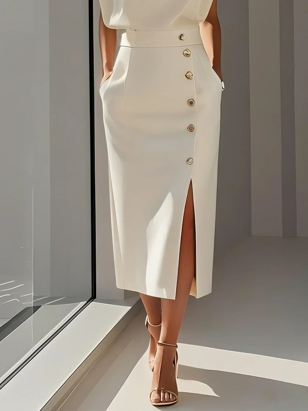 Victoria | Women's Midi Dress | Short Sleeve-Women Dress-Pick NewYork
