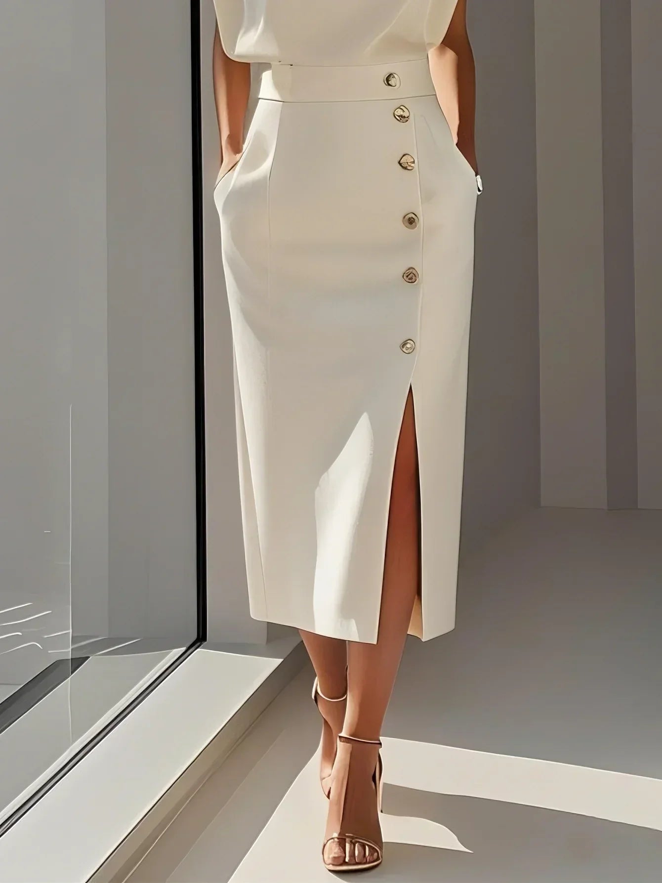 Victoria | Women's Midi Dress | Short Sleeve-Women Dress-Pick NewYork