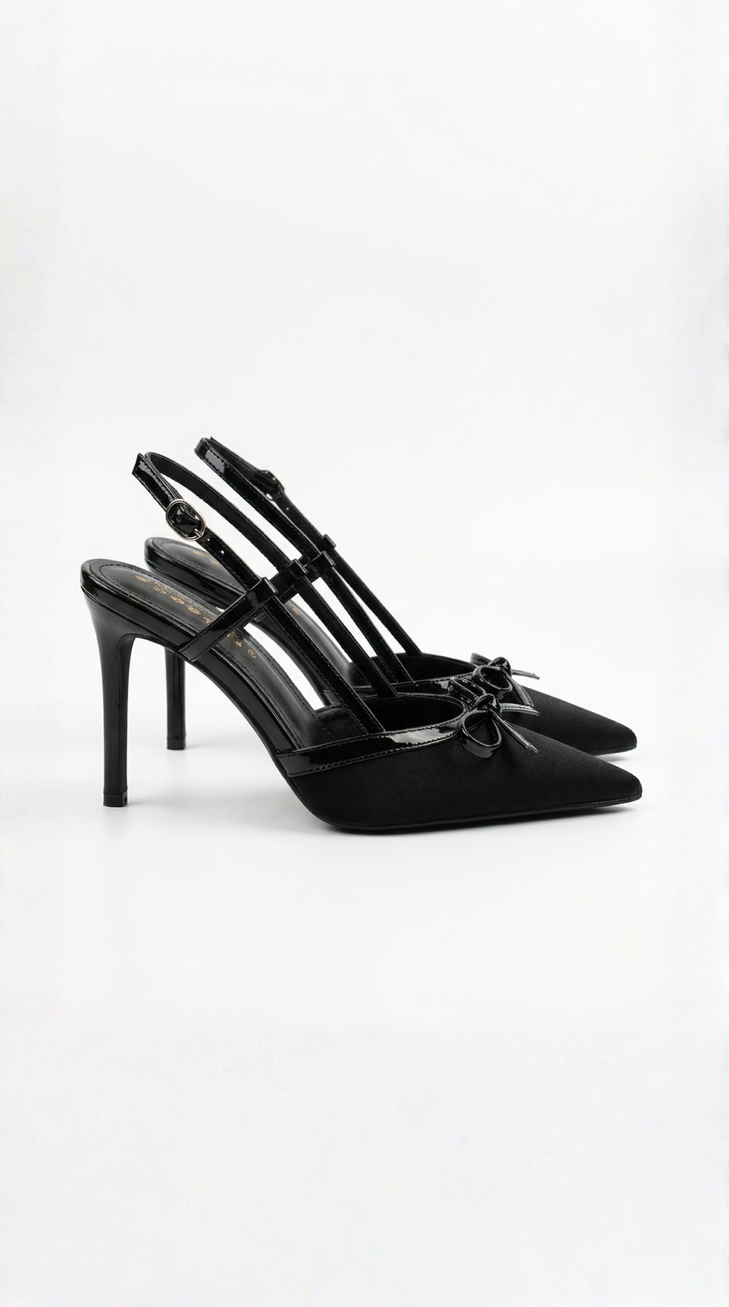 Camille | Women's Pointed Toe Slingback Heels | Bow Detail Evening Event Wear-Women Shoes-Pick NewYork
