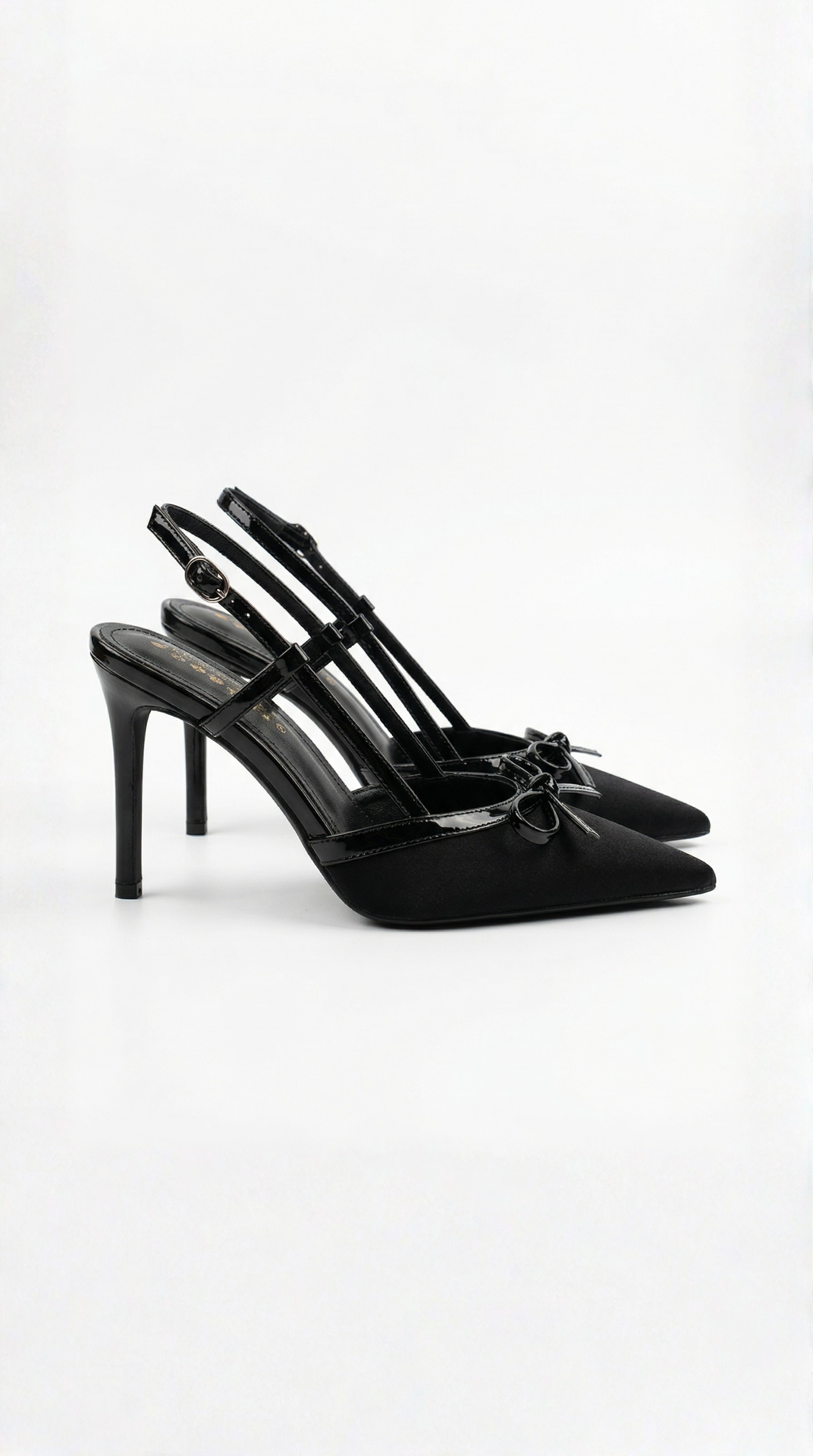 Camille | Women's Pointed Toe Slingback Heels | Bow Detail Evening Event Wear-Women Shoes-Pick NewYork