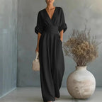 Camille | Women’s Wide Leg Jumpsuit | V Neck Wedding Guest-Women Jumpsuit-Pick NewYork