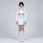 Celeste | Women’s K-Pop Costume Set | Shoulder Panels Mini Skirt-Women Costume Set-Pick NewYork