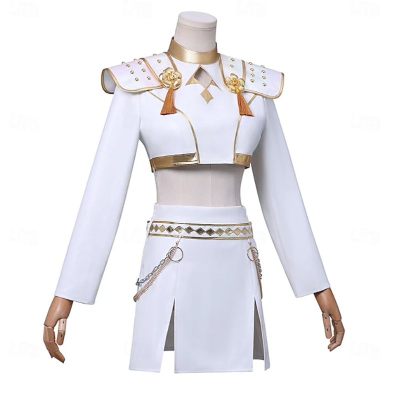 Celeste | Women’s K-Pop Costume Set | Shoulder Panels Mini Skirt-Women Costume Set-Pick NewYork