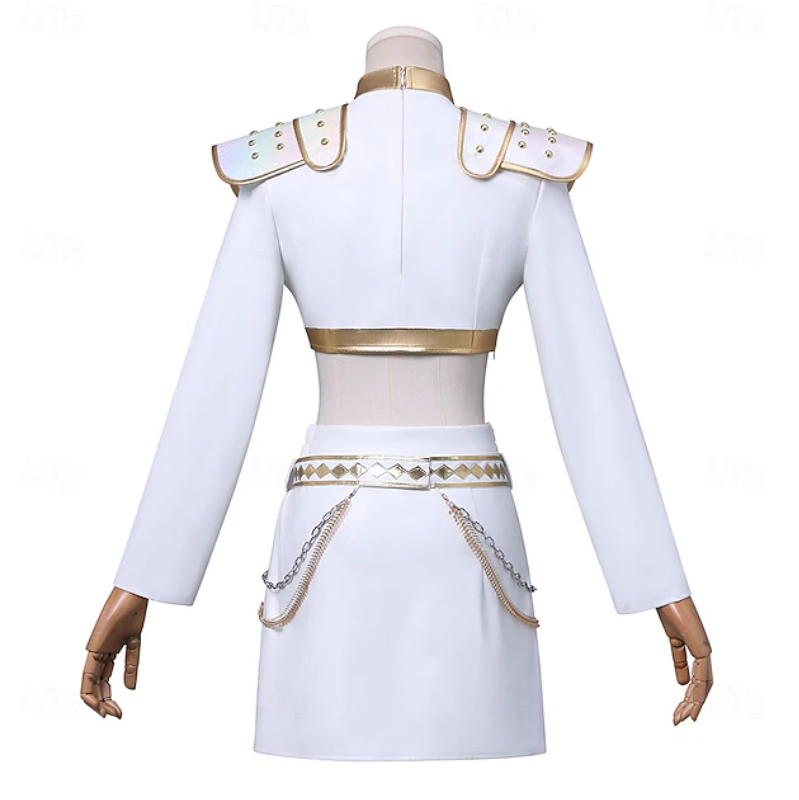 Celeste | Women’s K-Pop Costume Set | Shoulder Panels Mini Skirt-Women Costume Set-Pick NewYork