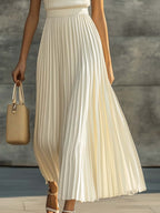 Celeste | Women’s Pleated Midi Dress | Sleeveless Wedding Guest-Women Dress-Pick NewYork