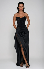 Celeste | Women's Strapless Maxi Dress | Sequin Bodice Evening Event Wear-Women Dress-Pick NewYork