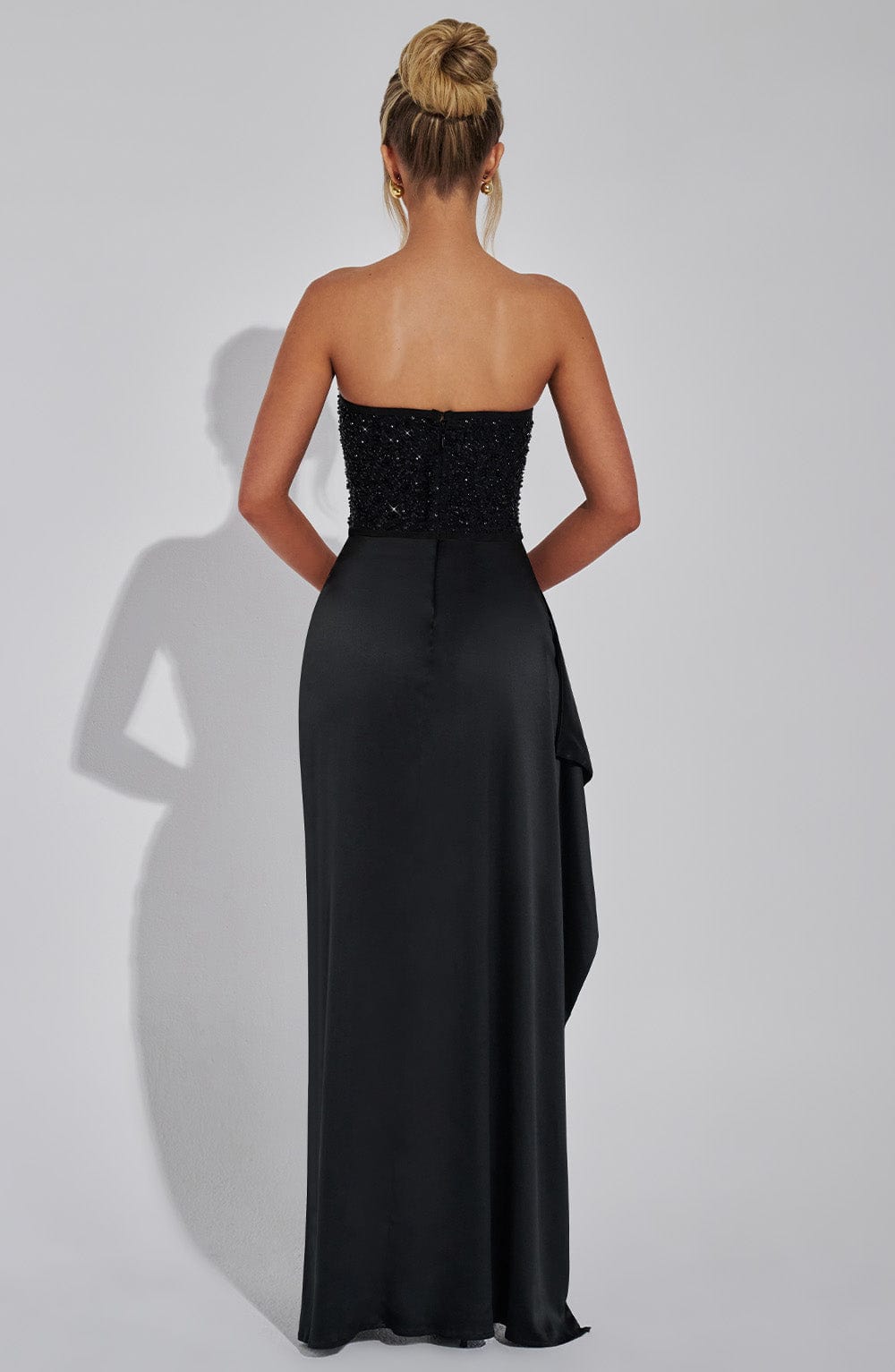 Celeste | Women's Strapless Maxi Dress | Sequin Bodice Evening Event Wear-Women Dress-Pick NewYork