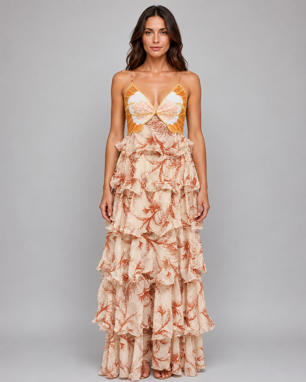 Celestine | Women's Tiered Maxi Dress | Ruffle Wedding Guest Dress-Women Dress-Pick NewYork