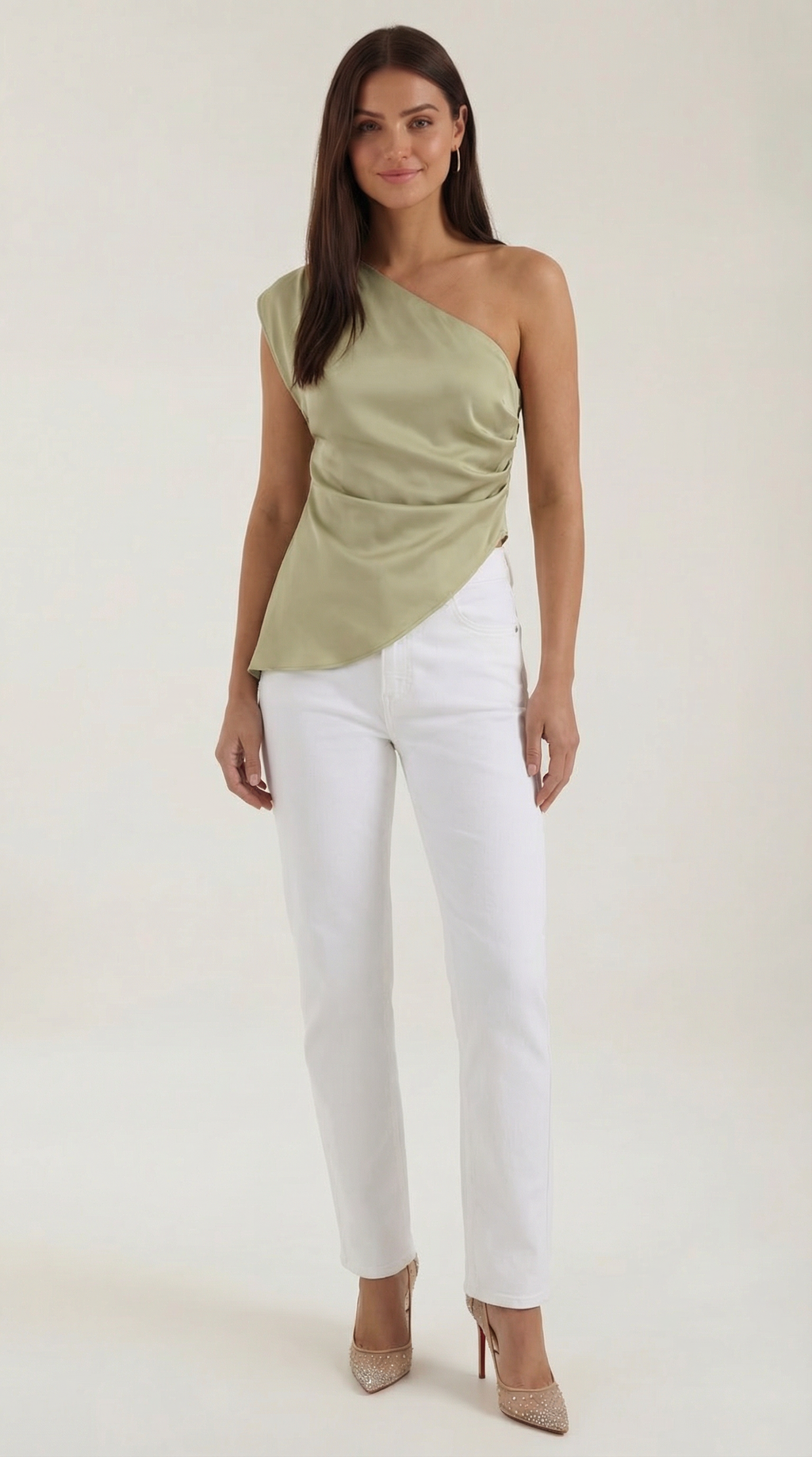 Celia | Women's One Shoulder Top | Draped Evening Event Top-Women Top-Pick NewYork
