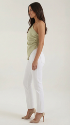 Celia | Women's One Shoulder Top | Draped Evening Event Top-Women Top-Pick NewYork