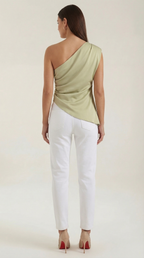 Celia | Women's One Shoulder Top | Draped Evening Event Top-Women Top-Pick NewYork