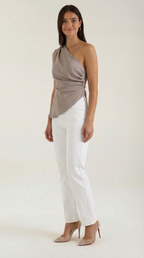 Celia | Women's One Shoulder Top | Draped Evening Event Top-Women Top-Pick NewYork