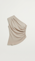 Celia | Women's One Shoulder Top | Draped Evening Event Top-Women Top-Pick NewYork