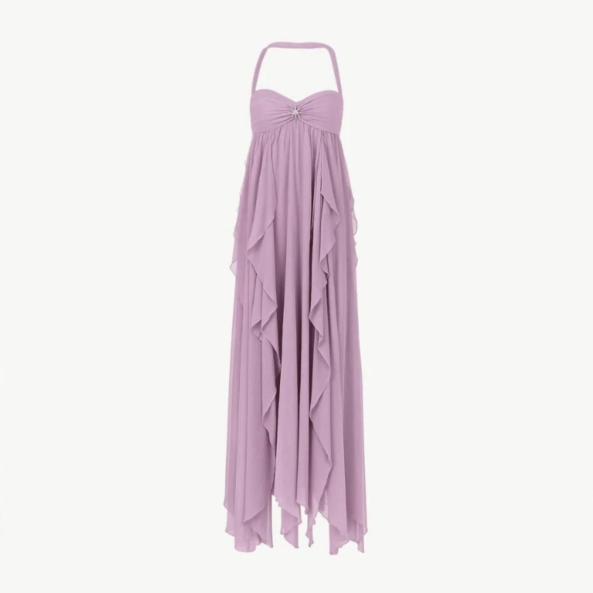 Celina | Women’s Halter Maxi Dress | Ruched Bodice Wedding Guest Dress-Women Dress-Pick NewYork