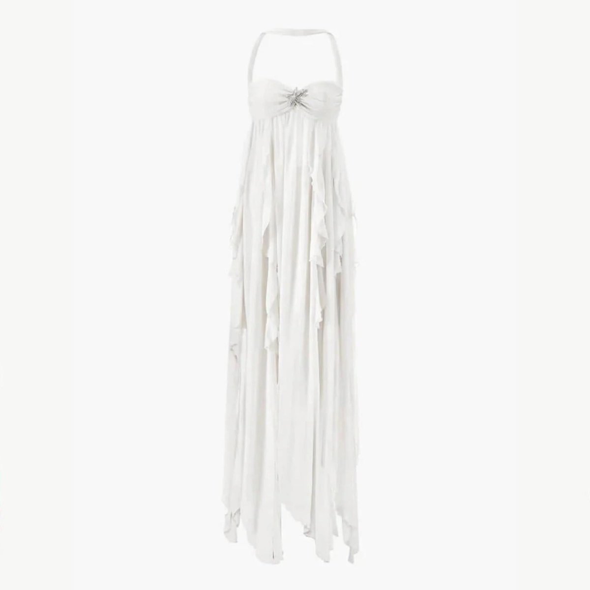 Celina | Women’s Halter Maxi Dress | Ruched Bodice Wedding Guest Dress-Women Dress-Pick NewYork