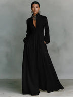 Charlotte | Women’s Button Front Maxi Dress | Collared Neck Wedding Guest-Women Dress-Pick NewYork