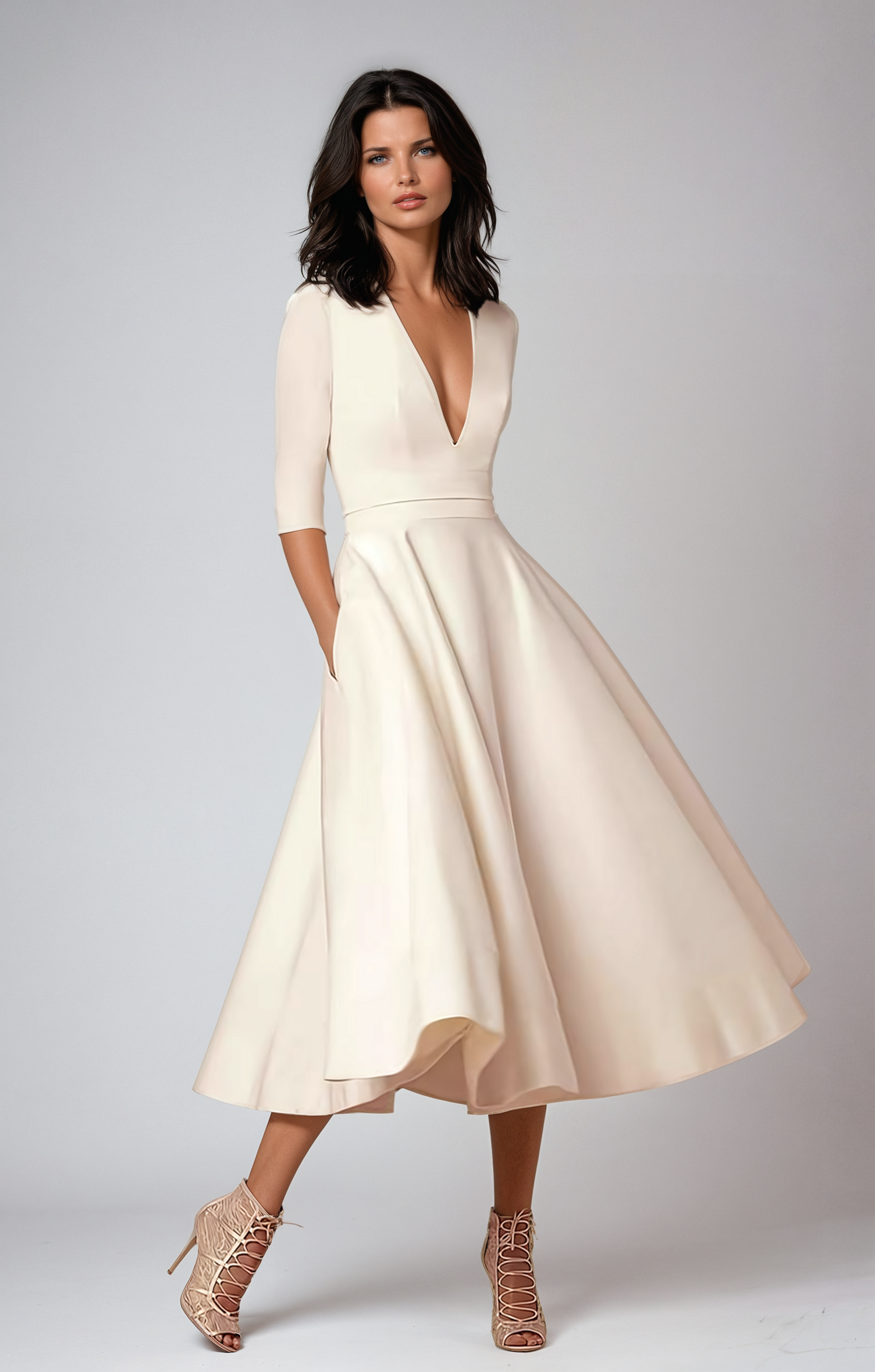 Charlotte | Women's Flared Cocktail Dress | Wedding Guest Dress-Women Dress-Pick NewYork