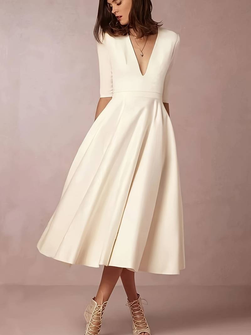 Charlotte | Women's Flared Cocktail Dress | Wedding Guest Dress-Women Dress-Pick NewYork