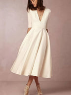 Charlotte | Women's Flared Cocktail Dress | Wedding Guest Dress-Women Dress-Pick NewYork