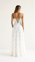 Clair | Women’s Floral Pattern Maxi Dress | Spaghetti Straps Floor Length Wedding Guest-Women Dress-Pick NewYork