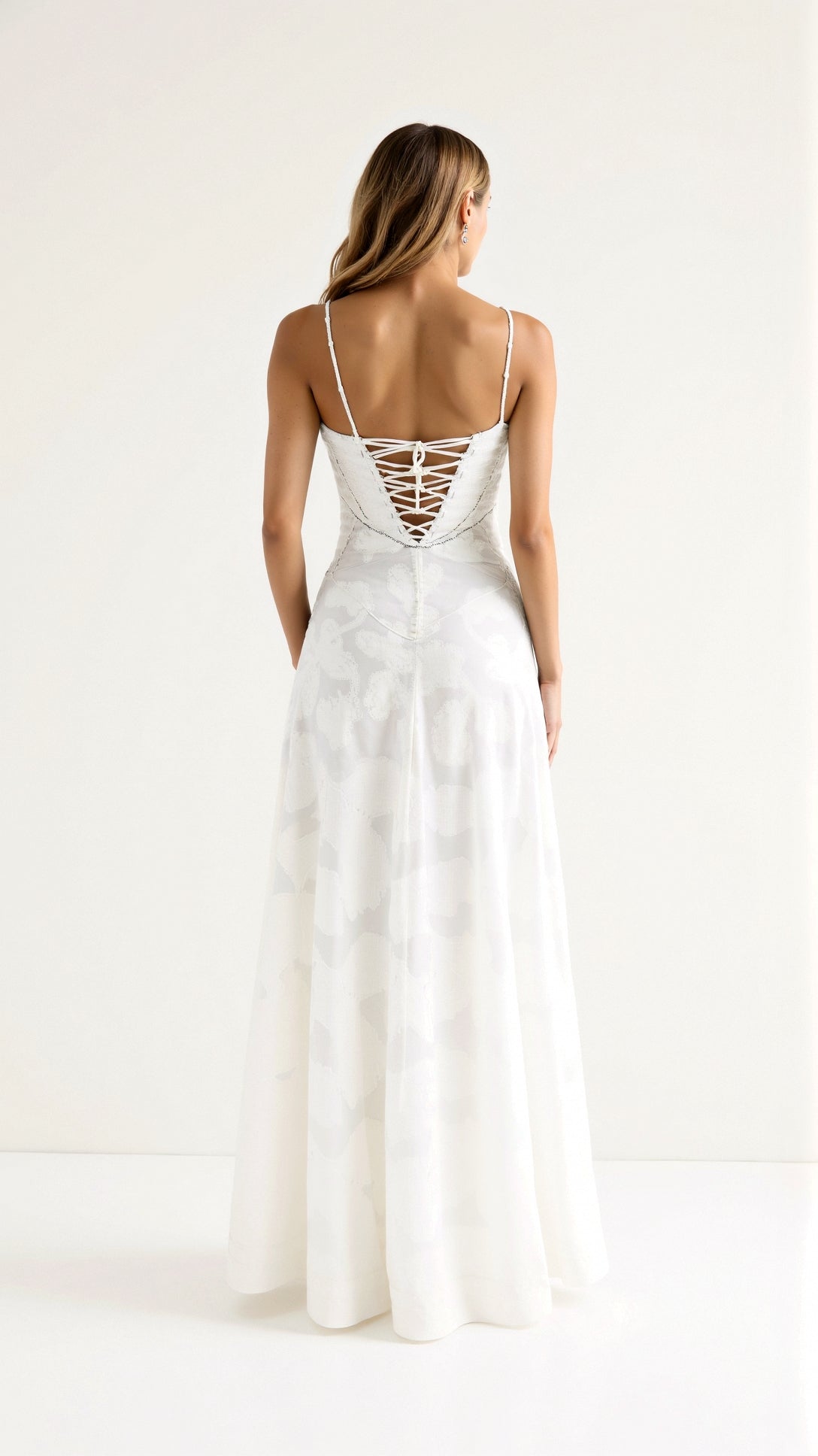Clair | Women’s Floral Pattern Maxi Dress | Spaghetti Straps Floor Length Wedding Guest-Women Dress-Pick NewYork