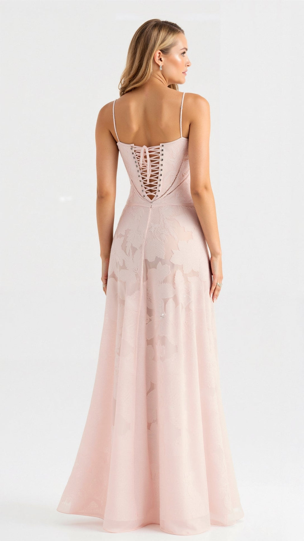 Clair | Women’s Floral Pattern Maxi Dress | Spaghetti Straps Floor Length Wedding Guest-Women Dress-Pick NewYork