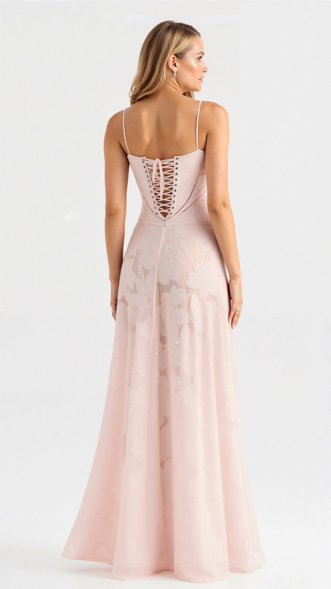Clair | Women’s Floral Pattern Maxi Dress | Spaghetti Straps Floor Length Wedding Guest-Women Dress-Pick NewYork