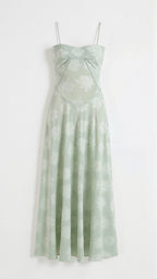 Clair | Women’s Floral Pattern Maxi Dress | Spaghetti Straps Floor Length Wedding Guest-Women Dress-Pick NewYork
