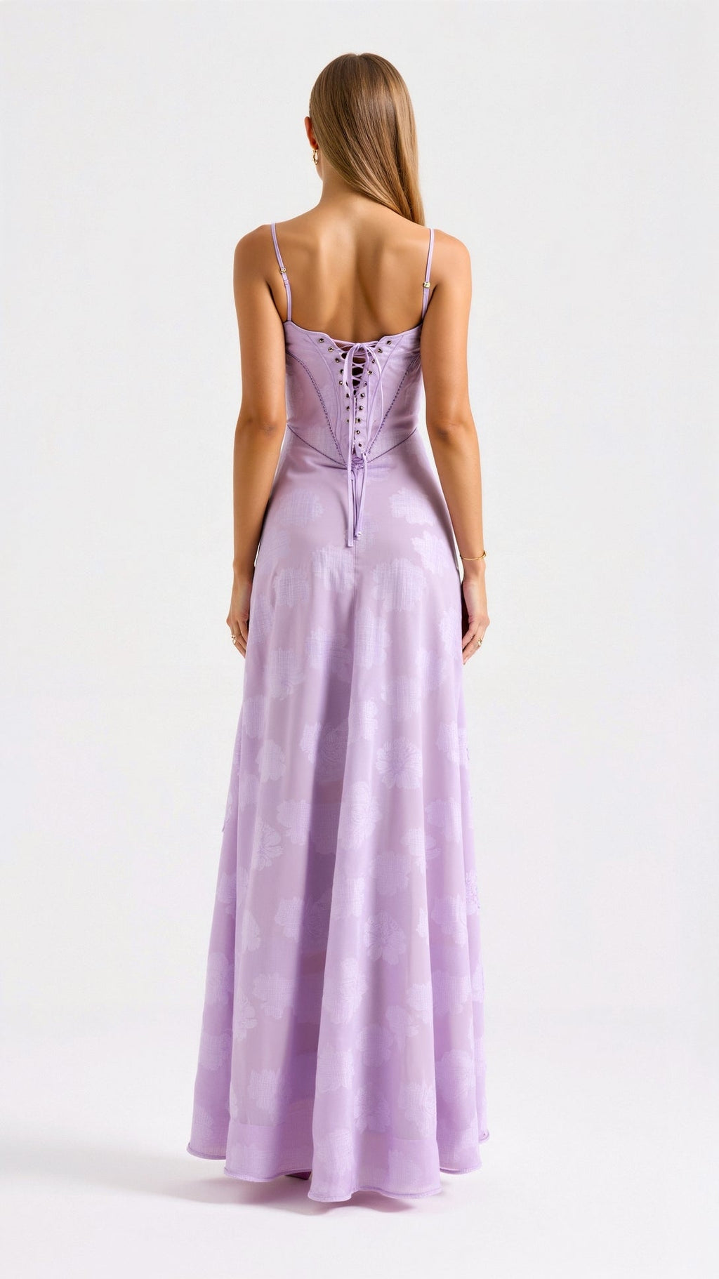 Clair | Women’s Floral Pattern Maxi Dress | Spaghetti Straps Floor Length Wedding Guest-Women Dress-Pick NewYork