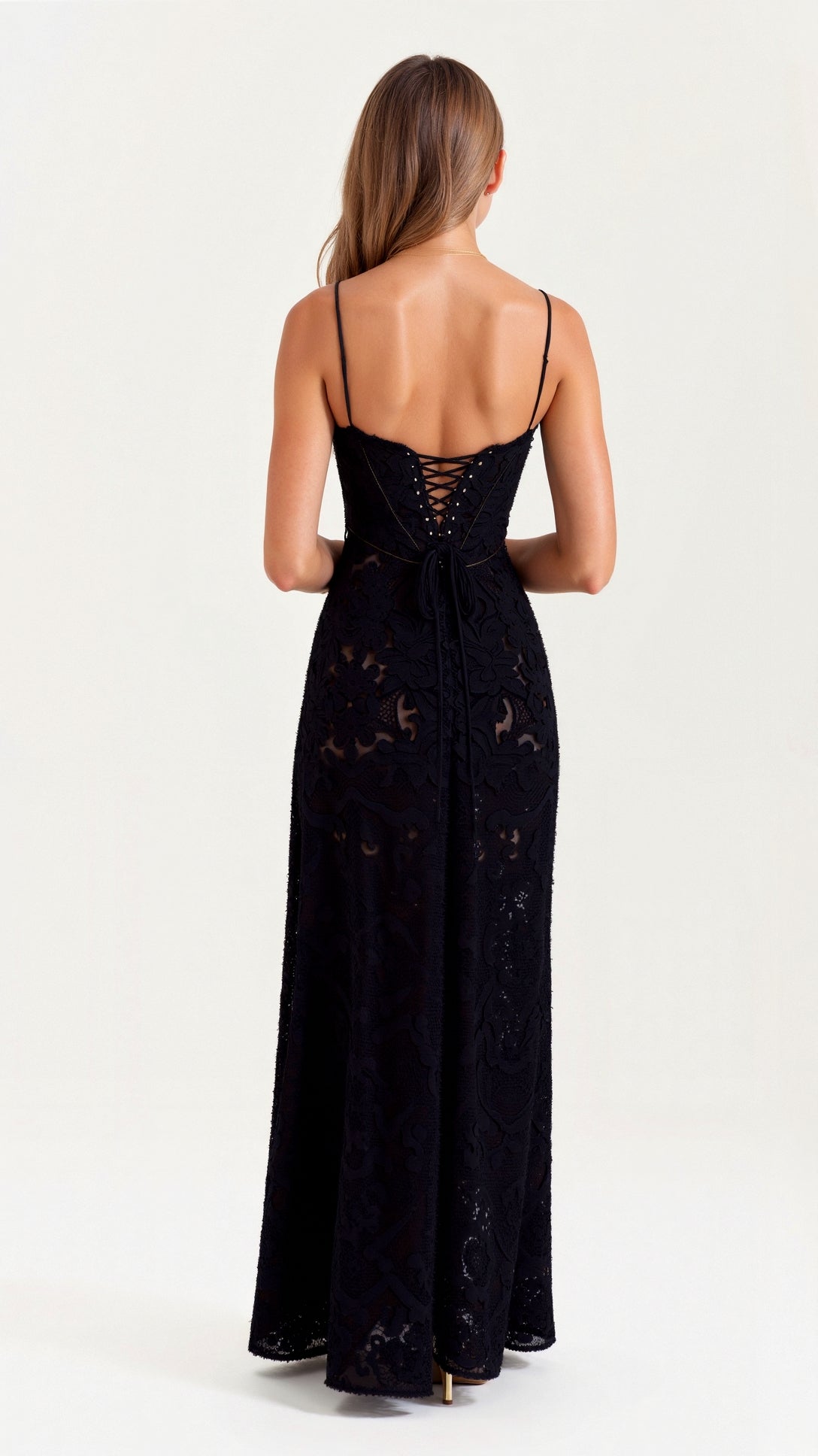 Clair | Women’s Floral Pattern Maxi Dress | Spaghetti Straps Floor Length Wedding Guest-Women Dress-Pick NewYork