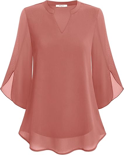 Claire | Women's Blouse | Split Sleeve V Neck-Women Blouse-Pick NewYork