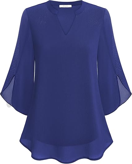 Claire | Women's Blouse | Split Sleeve V Neck-Women Blouse-Pick NewYork